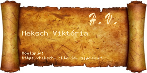 Heksch Viktória névjegykártya